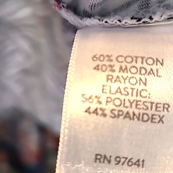 J. Jill Black & White Top w/Red Flowers, Shirred Elastic Chest, Size Medium P - Picture 11 of 11